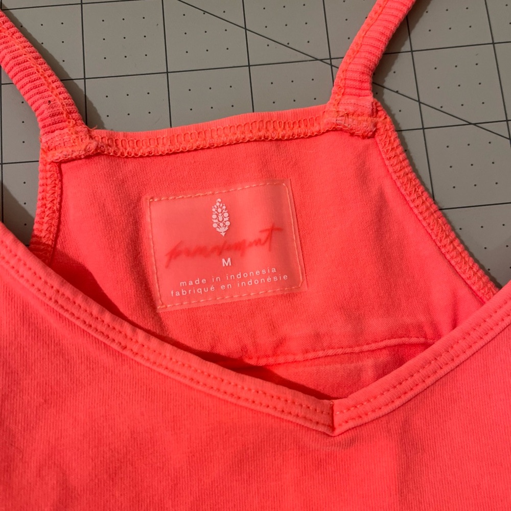 FP Movement by Free People Hot Shot Neon Coral Orange One Piece Jumpsuit - Picture 3 of 10